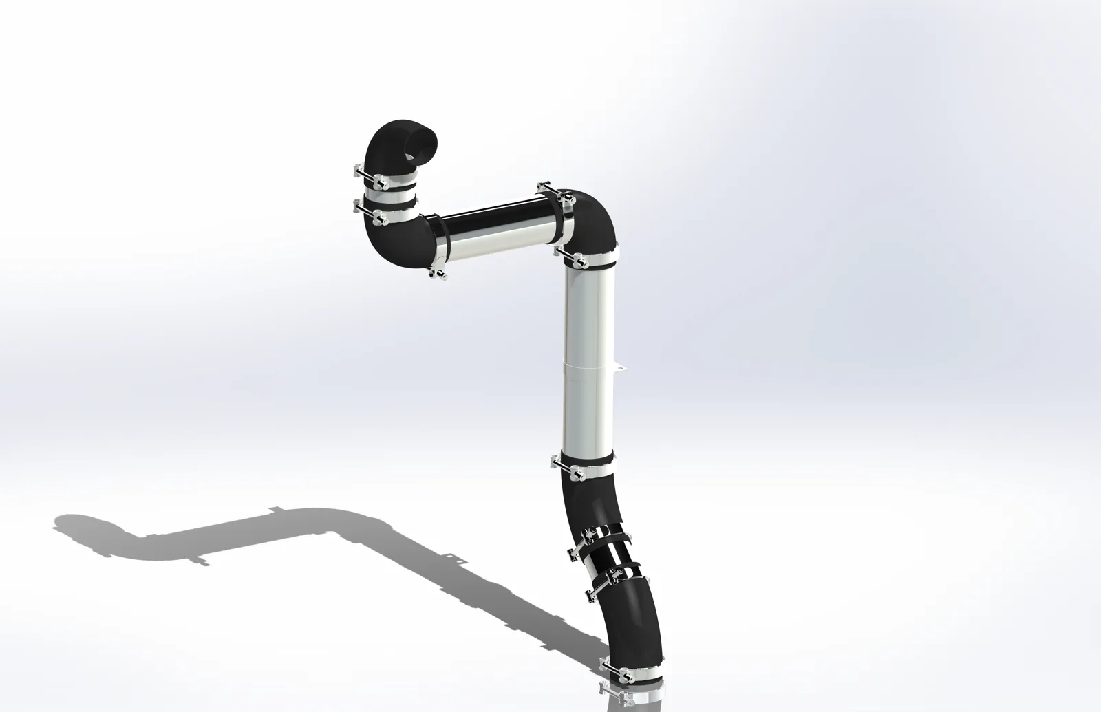 SolidWorks model of a Caterpillar D8T air induction assembly